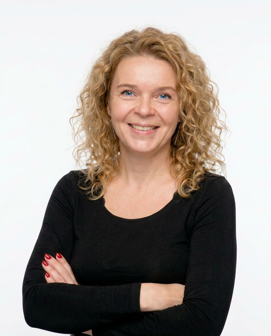 Magdalena Surmacz-Jeziorska podczas spotkania w biurze finansowym